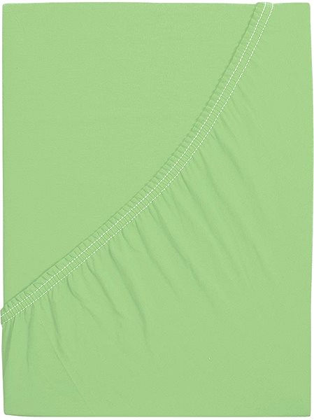 Plachta na posteľ B.E.S. – Petrovice, s.r.o. Prestieradlo Jersey česaná bavlna MAKO – Svetlá zelená 200 × 200 ...