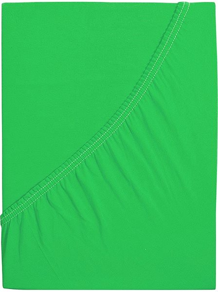 Plachta na posteľ B.E.S. – Petrovice, s.r.o. Prestieradlo Jersey česaná bavlna MAKO – Jarná zelená 120 × 200 ...