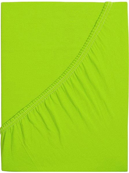 Plachta na posteľ B.E.S. PETROVICE Plachta na posteľ Jersey česaná bavlna MAKO 160 × 200 cm, svietivo zelená ...