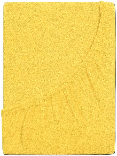 Plachta na posteľ B.E.S. PETROVICE Plachta na posteľ Froté PERFECT 120 × 200 cm, žltá ...