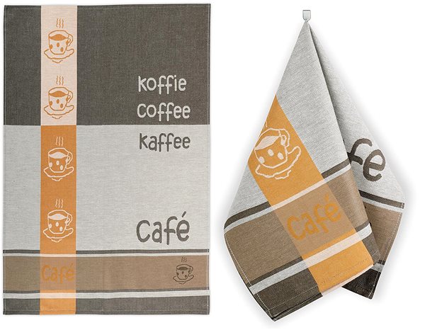Kuchyňská utěrka BELLATEX Utěrka 50 × 70 cm, 172A kávička ...