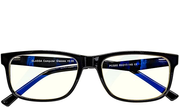 Monitor szemüveg GLASSA Blue Light Blocking Glasses PCG 02, dioptria: +0,50, barna Képernyő