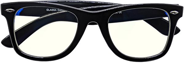 Okuliare na počítač GLASSA Blue Light Blocking Glasses PCG 04, dioptrie: +0.00, čierna Screen