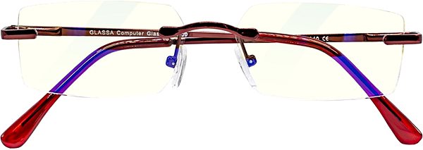 Okuliare na počítač GLASSA Blue Light Blocking Glasses PCG 06, dioptrie: +0.00, červená Screen