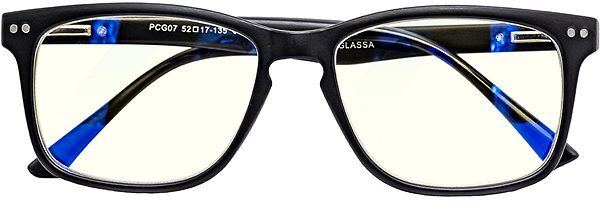 Okuliare na počítač GLASSA Blue Light Blocking Glasses PCG 07, dioptrie: +0.50 čierna Screen