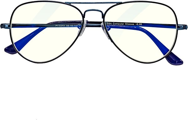 Okuliare na počítač GLASSA Blue Light Blocking Glasses PCG 09, dioptrie: +0.50 modrá Screen