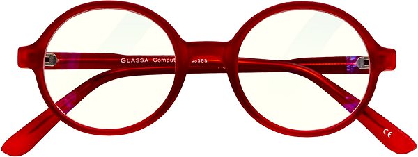 Okuliare na počítač GLASSA KIDS Blue Light Blocking GlassesPCG 10, dioptrie +0,00  červená ...