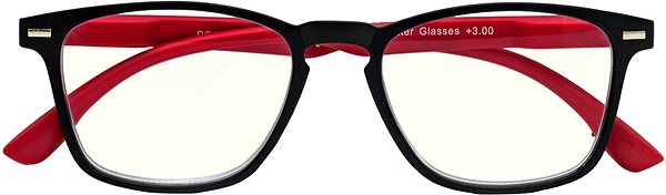 Brýle na počítač GLASSA Blue Light Blocking Glasses PCG 029, +3,00 dio, černo červené ...