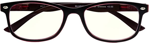 Okuliare na počítač GLASSA Blue Light Blocking Glasses PCG 030, +0,00 dio, čierno-červené ...