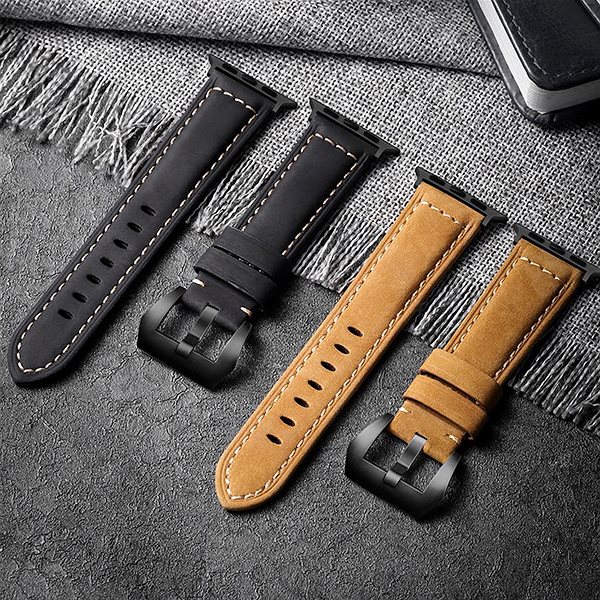 Remienok na hodinky BStrap Leather Lux na Apple Watch 38 mm/40 mm/41 mm, black ...