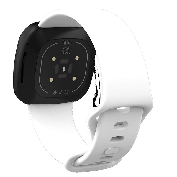 Remienok na hodinky BStrap Silicone na Fitbit Versa 3 white, veľkosť L ...