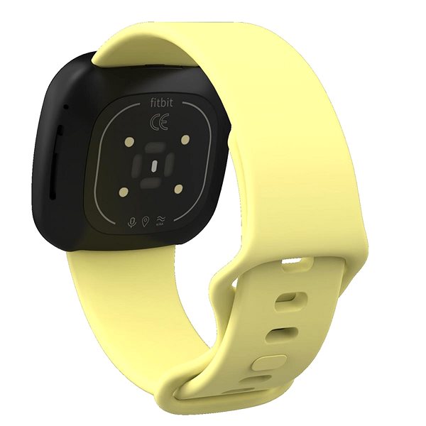 Remienok na hodinky BStrap Silicone na Fitbit Versa 3 yellow, veľkosť L ...