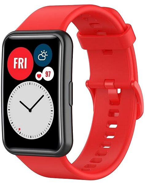 Remienok na hodinky BStrap Silicone na Huawei Watch Fit, red ...