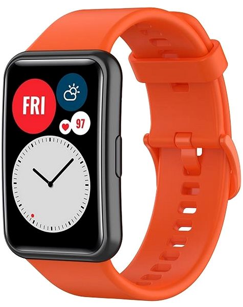Remienok na hodinky BStrap Silicone na Huawei Watch Fit, orange ...