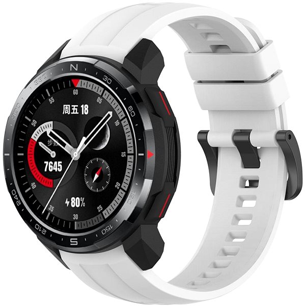 Remienok na hodinky BStrap Silicone na Honor Watch GS Pro, white ...