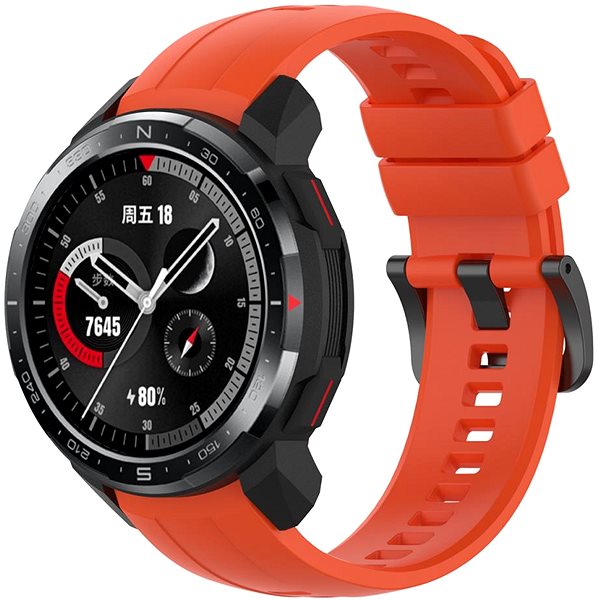 Remienok na hodinky BStrap Silicone na Honor Watch GS Pro, orange ...