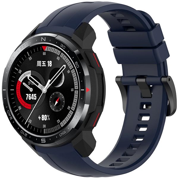 Remienok na hodinky BStrap Silicone na Honor Watch GS Pro, dark blue ...