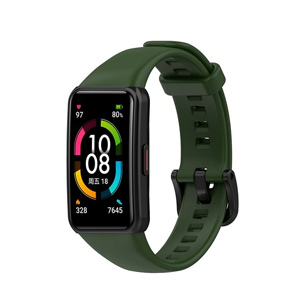 Řemínek BStrap Silicone pro Honor Band 6, army green ...