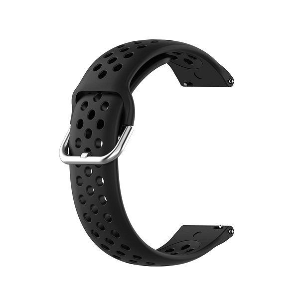 Remienok na hodinky BStrap Silicone Dots Universal Quick Release 18 mm, black ...
