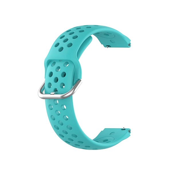 Remienok na hodinky BStrap Silicone Dots Universal Quick Release 18 mm, teal ...