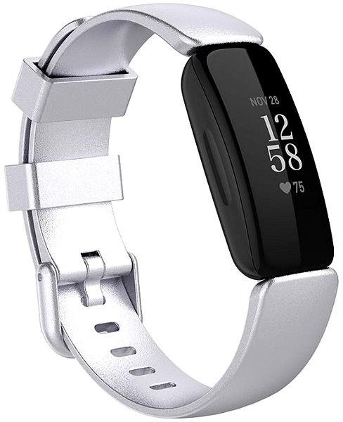Remienok na hodinky BStrap Silicone na Fitbit Inspire 2, silver ...