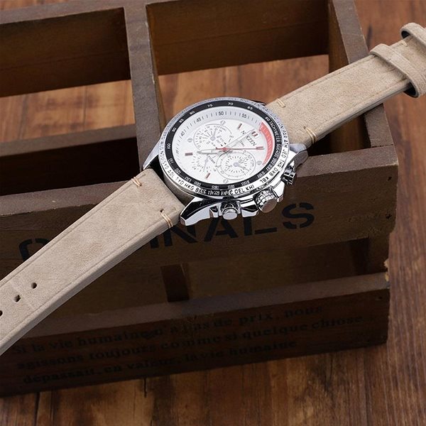 Řemínek BStrap Suede Leather Universal Quick Release 20mm, beige ...