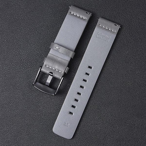 Remienok na hodinky BStrap Fine Leather Universal Quick Release 18 mm, gray ...