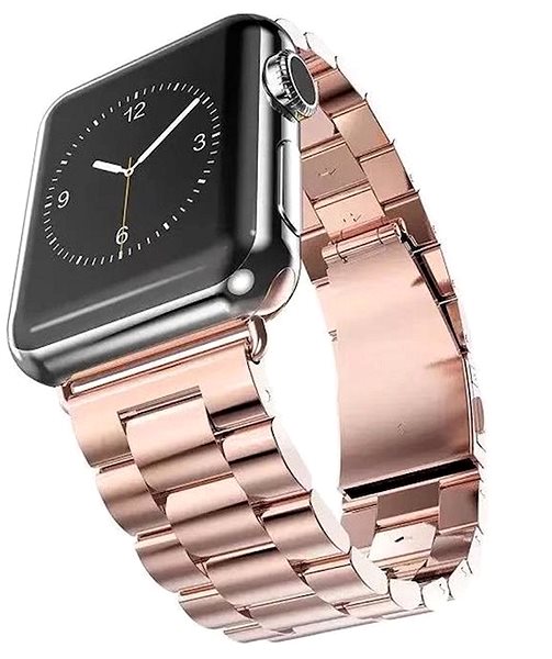 Remienok na hodinky BStrap Stainless Steel Boston na Apple Watch 42 mm/44 mm/45 mm, Rose Gold ...