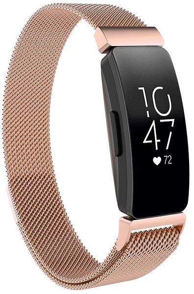 Remienok na hodinky BStrap Milanese na Fitbit Inspire rose gold, veľkosť L ...