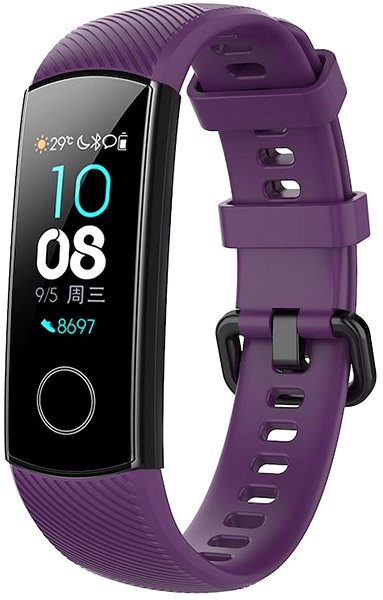 Remienok na hodinky BStrap Silicone Line na Honor Band 4, purple ...
