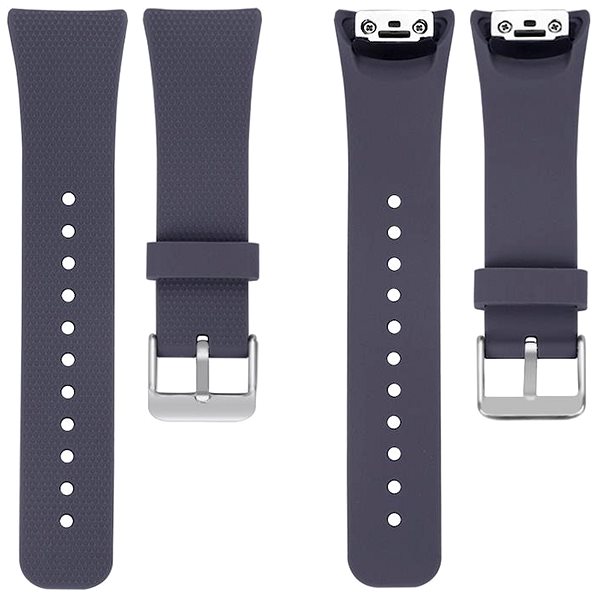 Remienok na hodinky BStrap Silicone Land na Samsung Gear Fit 2, purple gray ...
