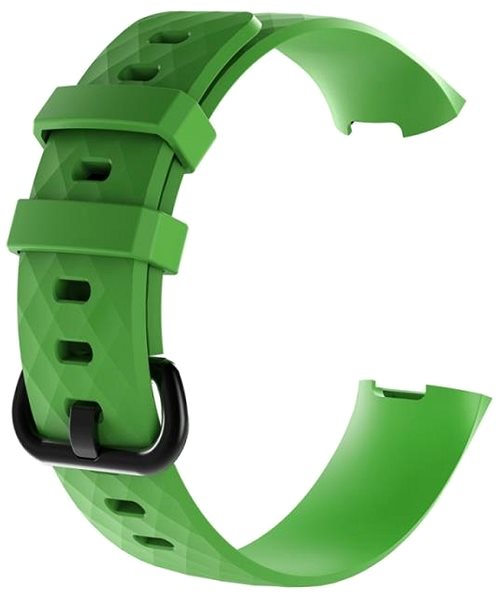 Remienok na hodinky BStrap Silicone Diamond na Fitbit Charge 3/4 green, veľkosť S ...