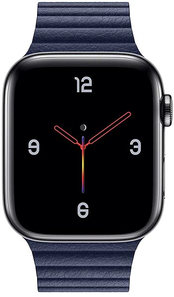 Remienok na hodinky BStrap Leather Loop na Apple Watch 42 mm/44 mm/45 mm, Dark Blue ...