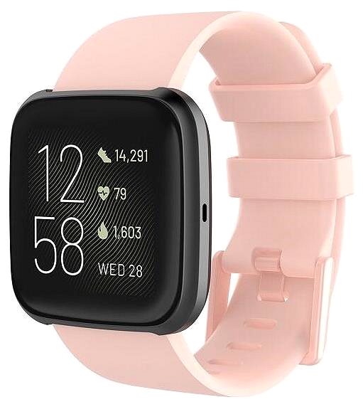 Remienok na hodinky BStrap Silicone na Fitbit Versa/Versa 2 sand pink, veľkosť L ...