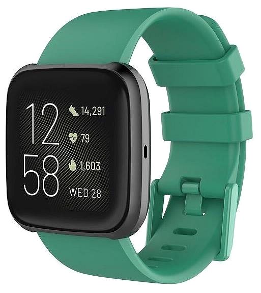 Remienok na hodinky BStrap Silicone na Fitbit Versa/Versa 2 lake green, veľkosť L ...