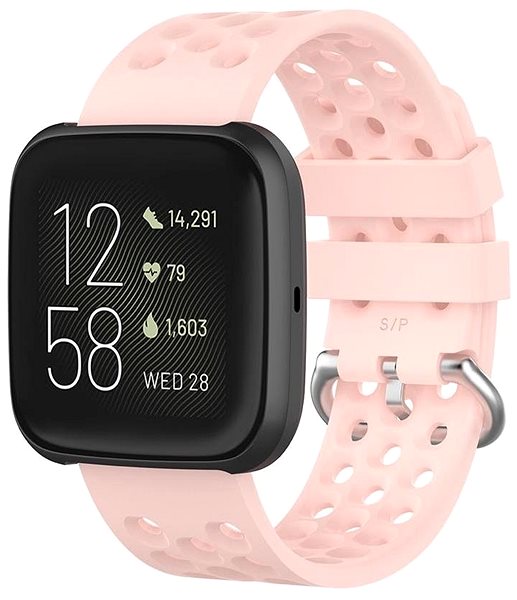 Řemínek BStrap Silicone pro Fitbit Versa / Versa 2 sand pink, velikost L Pole ...