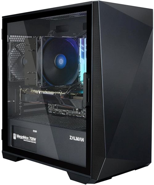 PC skrinka Zalman Z1 Iceberg Black Bočný pohľad