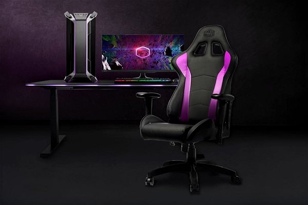 Gaming Chair Cooler Master CALIBER R1, Black-Violet Lifestyle