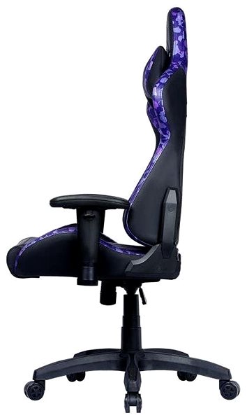 Gamer szék Cooler Master CALIBER R1S, fekete és lila CAMO Oldalnézet