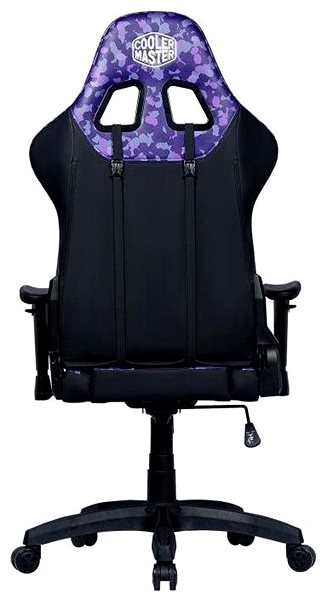 Gaming Chair Cooler Master CALIBER R1S, CAMO Black and Purple Back page
