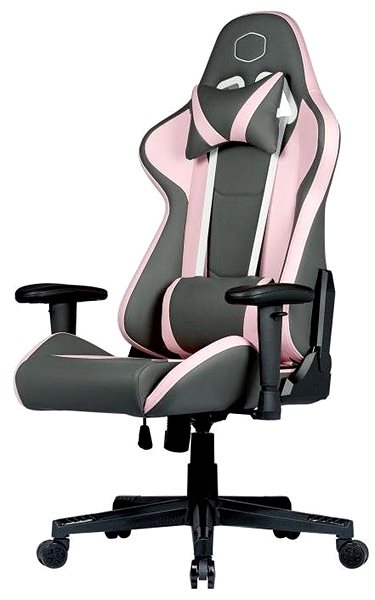 Gamer szék Cooler Master CALIBER R1S, rózsaszín-szürke Oldalnézet