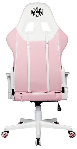 Herná stolička Cooler Master CALIBER R1S, ružovo-biela Zadná strana