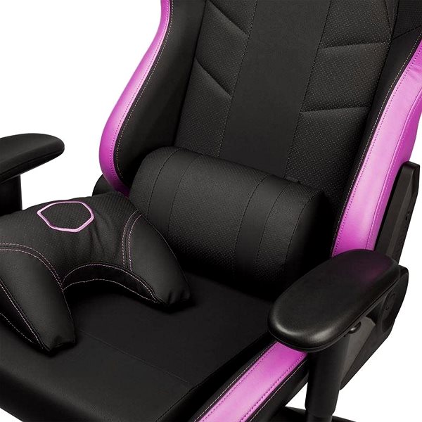 Gaming Chair Cooler Master CALIBER R2, Black and Purple Lifestyle