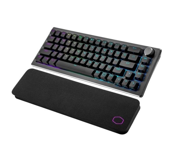 Gamer billentyűzet Cooler Master CK721, TTC RED Switch, RGB LED, fekete - US Oldalnézet