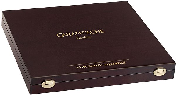 Buntstifte CARAN D'ACHE Prismalo Aquarelle 80 Farben in Holzbox ...