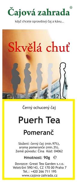 Tea Čajová zahrada Puerh tea narancs 1000 g ...