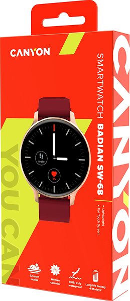 Smart hodinky Canyon smart hodinky Badian SW-68, ruby ...