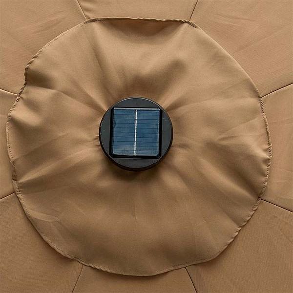 Napernyő CAPPA LED napelemes kerti napernyő 300 cm, barna ...