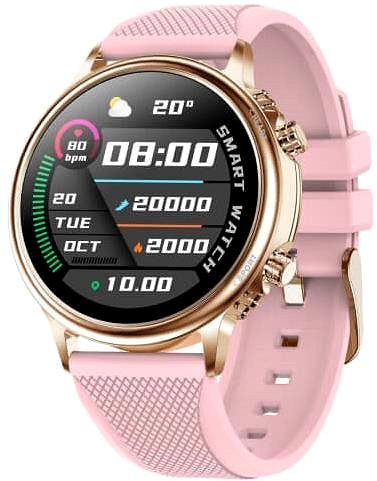 Smartwatch CARNEO Prime Slim Gold Seitlicher Anblick