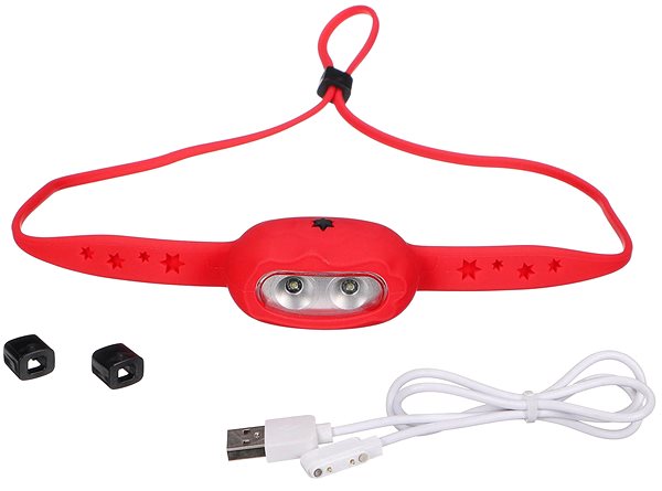 LED svietidlo Sixtol Čelovka s gumovým pásikom Headlamp Star, 120 lm, LED, USB ...
